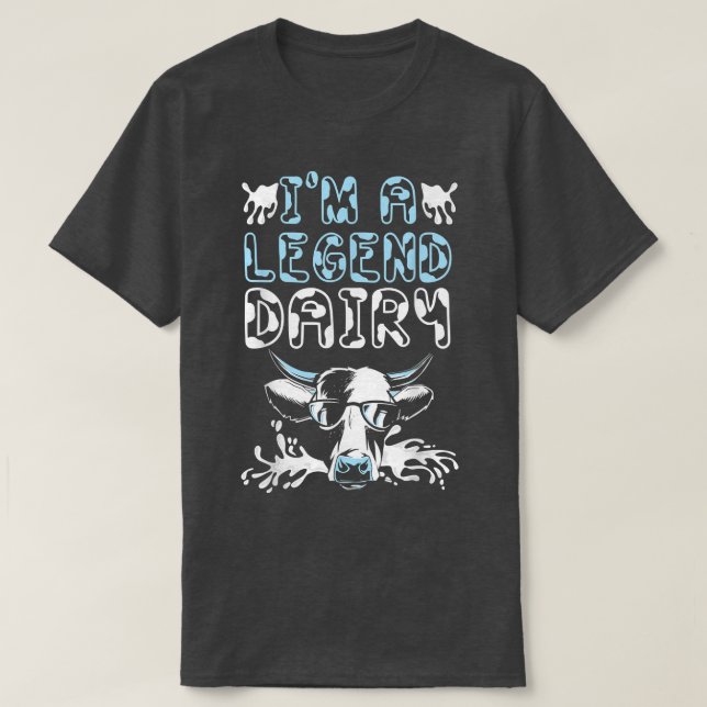 Camiseta Soy una legendaria leche de vaca de labranza (Diseño del anverso)