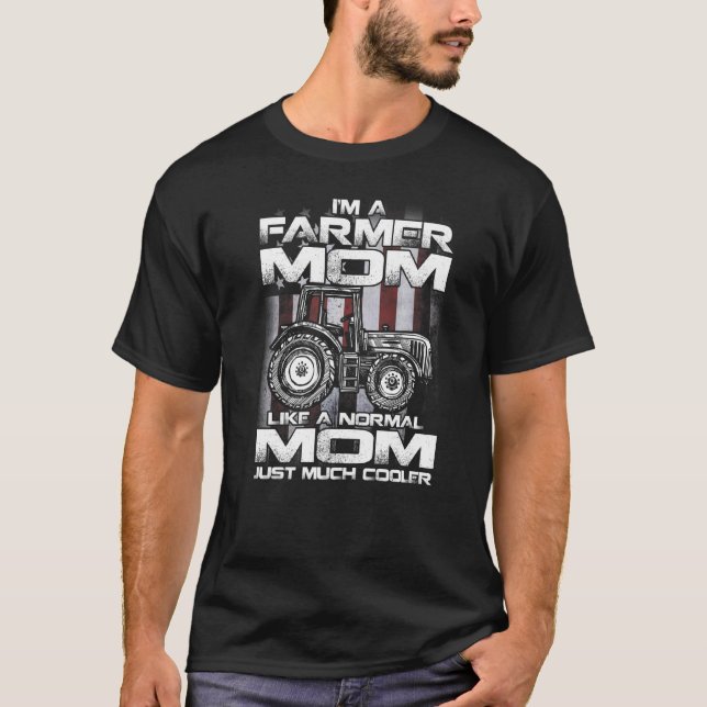 Camiseta Soy una madre agricultora como un abuelo normal mu (Anverso)