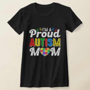 Camiseta Soy una madre orgullosa de autismo, madre de un ni