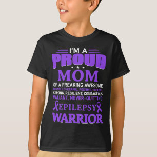 Camiseta Soy una madre orgullosa Epilepsy Awareness Purple 