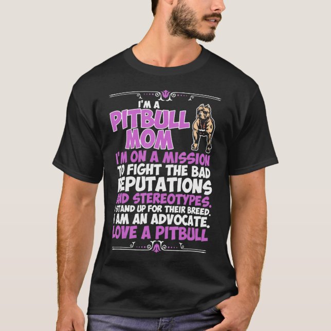 Camiseta Soy Una Madre Perra De Pitbull (Anverso)