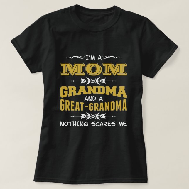 Camiseta Soy una mamá, abuela y una gran abuela (Diseño del anverso)
