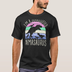 Camiseta Soy Una Mamasauria Jurada Mamá De 4 Pun De Dinosau
