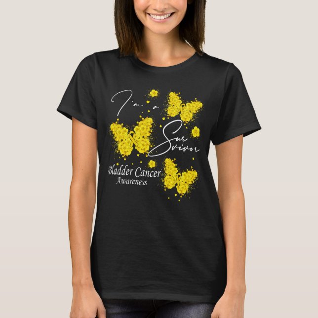 Camiseta Soy una mariposa sobreviviente para la prevención  (Anverso)