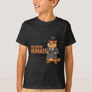 Camiseta Soy una marmota con un disfraz de humano Feliz día