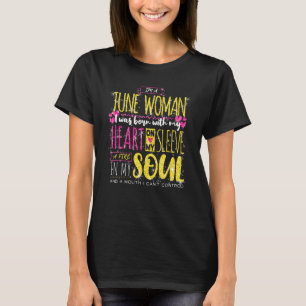 Camiseta Soy una mujer de junio Cumpleaños Chica Gemini Mes