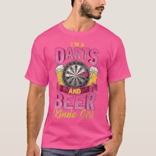 Camiseta Soy una mujer divertida y Chica de cerveza Dart
