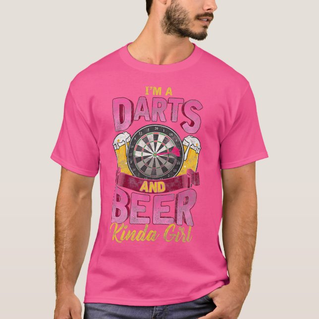 Camiseta Soy una mujer divertida y Chica de cerveza Dart (Anverso)