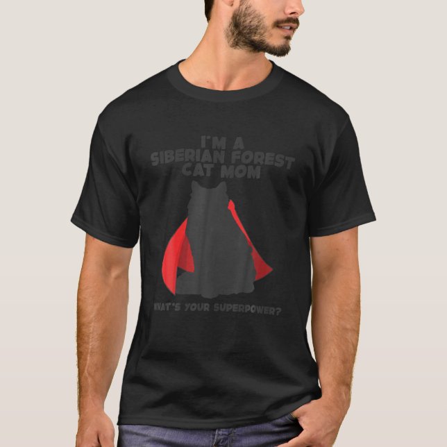 Camiseta Soy una mujer gata superpoderosa Ca forestal siber (Anverso)