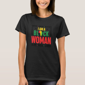 Camiseta Soy Una Mujer Negra Afroamericana Empoderamiento A