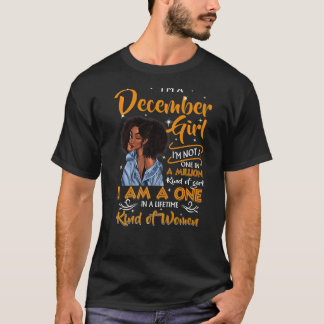Camiseta Soy una mujer negra Chica de diciembre Cumpleaños