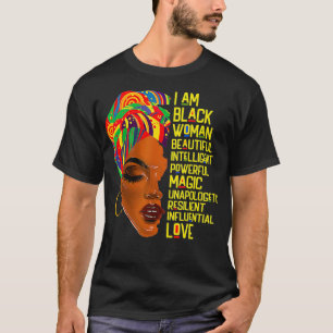 Camiseta Soy una mujer negra Melanin afroamericana BHM Afro