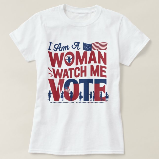 Camiseta soy una mujer que me ve votar (Diseño del anverso)