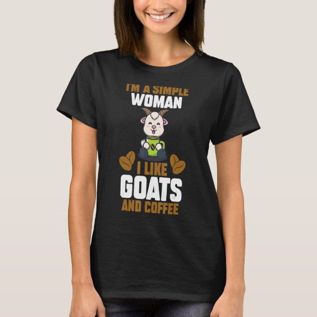 Camiseta Soy Una Mujer Simple A La Que Me Gustan Las Cabras (Anverso)