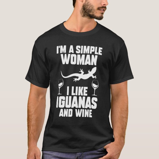 Camiseta Soy Una Mujer Simple A La Que Me Gustan Las Iguana (Anverso)