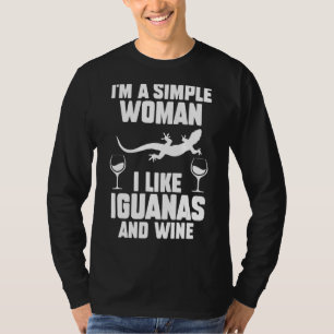 Camiseta Soy Una Mujer Simple A La Que Me Gustan Las Iguana