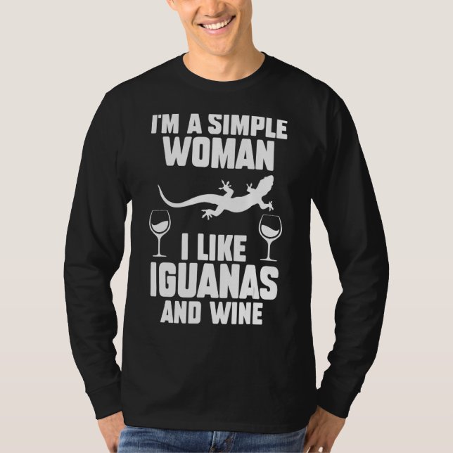 Camiseta Soy Una Mujer Simple A La Que Me Gustan Las Iguana (Anverso)