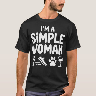 Camiseta SOY Una Mujer Simple - Café Perros Corriendo