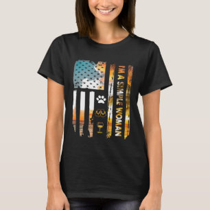 Camiseta Soy Una Mujer Simple Camping Vino Flip Flops Love 