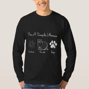 Camiseta Soy Una Mujer Simple Ferrets Amp Dogs