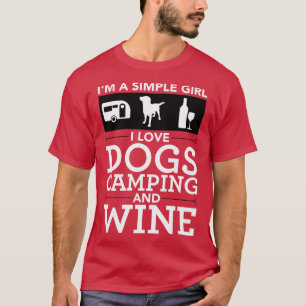 Camiseta Soy una mujer simple me encantan los perros Campin