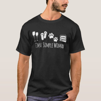 Camiseta Soy una mujer simple que ama al perro de los chanc