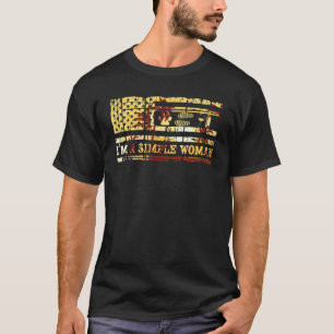 Camiseta Soy una mujer simple que ama al perro Flip Flop Wi