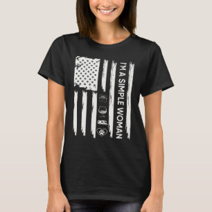 Camiseta Soy una mujer simple, una perra norteamericana con