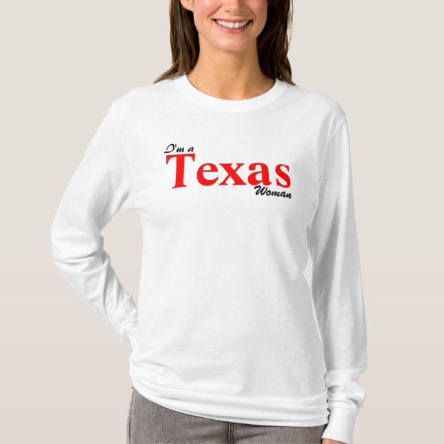 Camiseta Soy una mujer texana; (Anverso)