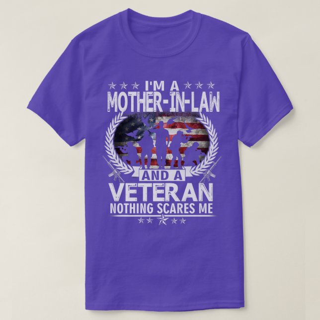 Camiseta Soy una nuera y un veterano, nada me asusta (Diseño del anverso)