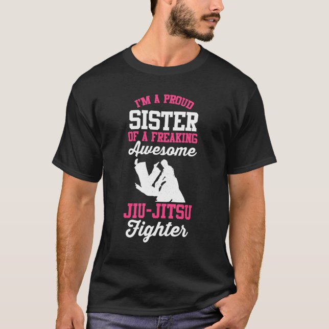 Camiseta Soy una orgullosa hermana del luchador Jiu-jitsu B (Anverso)