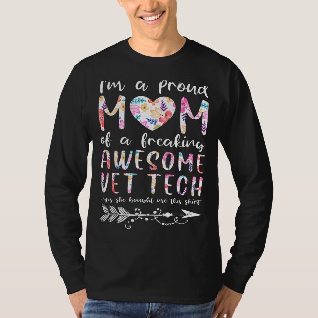 Camiseta Soy Una Orgullosa Madre De Un Impresionante Vet Te (Anverso)
