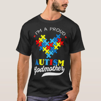Camiseta Soy Una Orgullosa Madrina Autismo Conciencia Dios 