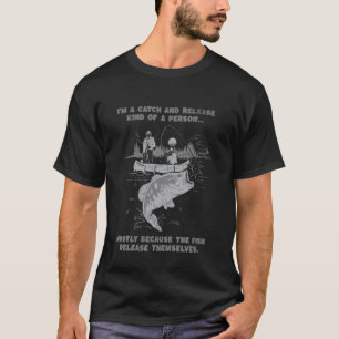 Camiseta Soy una persona de captura y liberación.. Pescador