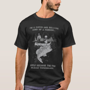 Camiseta Soy una persona de captura y liberación.. Pescador