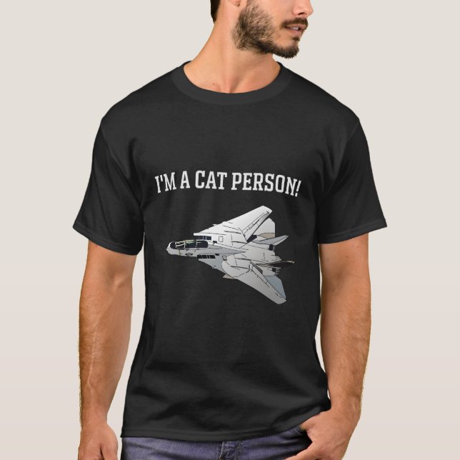Camiseta Soy Una Persona De Gato F-14 Tomcat (Anverso)
