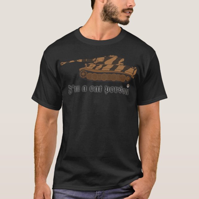 Camiseta Soy una persona de gato Panzer 6 Tiger versión col (Anverso)