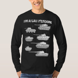 Camiseta Soy una persona gatos alemanes tanques angustiado