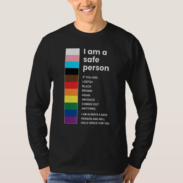 Camiseta Soy Una Persona Segura Lgbt Orgullo Gay (Anverso)