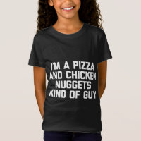 Soy una pizza y un tipo de pepitas de pollo gracio