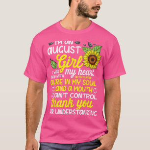 Camiseta Soy Una Reina Chica Girasol De Agosto Nacida En Ag