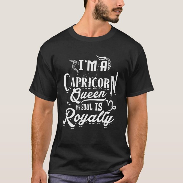Camiseta Soy una Reina de Capricornio Mi Alma Es Zodiac De  (Anverso)