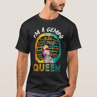 Camiseta Soy una reina de Gemini ventilar Melanin Hor de mu