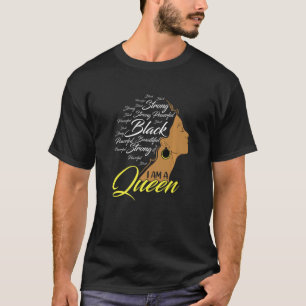 Camiseta Soy una reina fuerte afroamericana afroamericana a