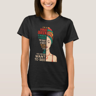Camiseta Soy una reina virgo ventilar Melanin Horo de mujer
