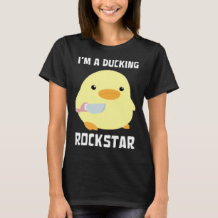 Camiseta Soy una roca patética Pato con cuchillo meme