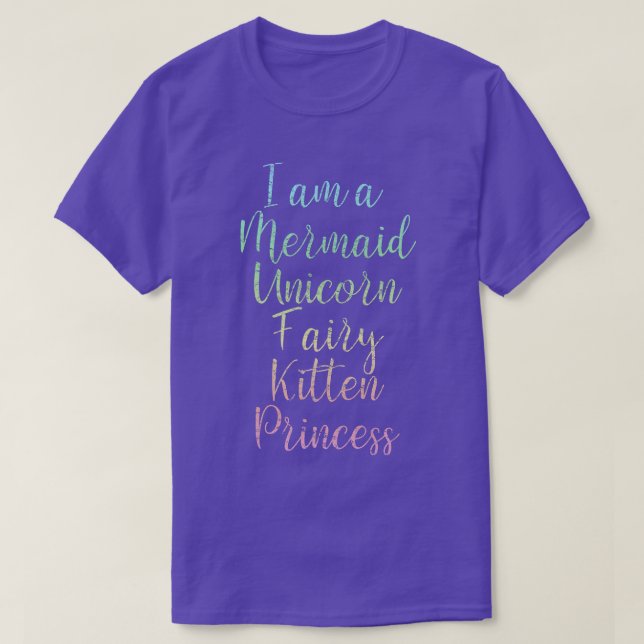 Camiseta Soy Una Sirena Unicornio De Hadas Ricas Infames (Diseño del anverso)