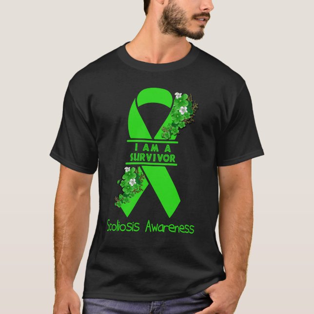 Camiseta Soy Una Sobreviviente Conciencia De La Escoliosis (Anverso)