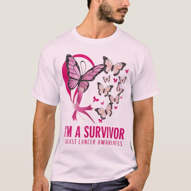 Camiseta Soy una sobreviviente de la conciencia sobre el cá (Anverso)