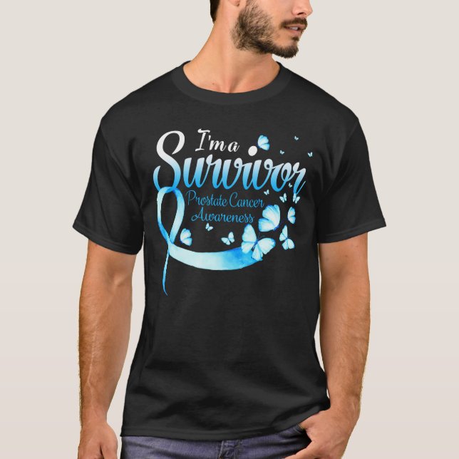 Camiseta Soy una sobreviviente mariposa para la prevención  (Anverso)